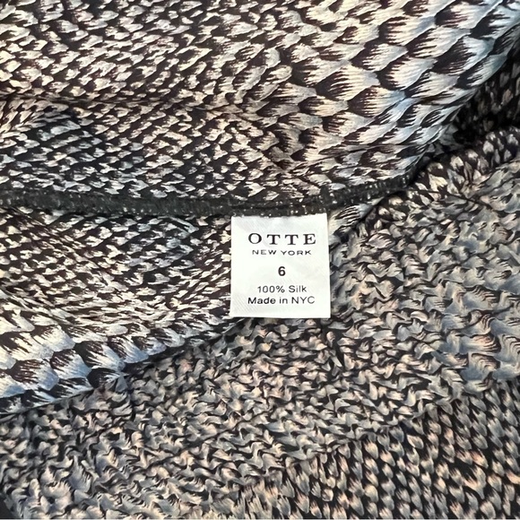 Otte Silk pants snake print pleated pockets high rise sz 6 - Picture 8 of 9